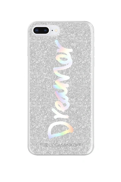 Shop Rebecca Minkoff Dreamer Silver Glitter Case For Iphone 8 Plus & Iphone 7 Plus In Multi Glitter