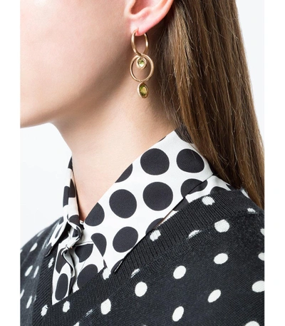 Shop Delfina Delettrez Gold Seal Interlinked Hoop Earring