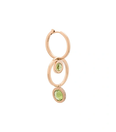 Shop Delfina Delettrez Gold Seal Interlinked Hoop Earring