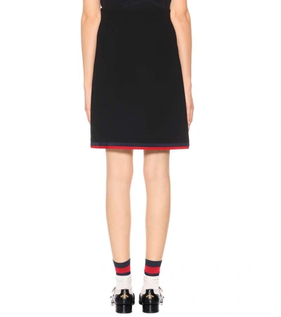 Shop Gucci Wool Skirt In Black