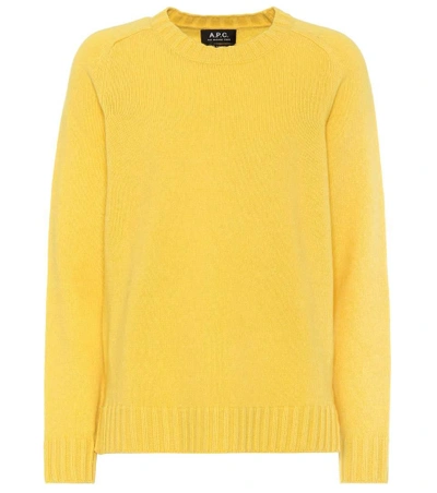 Shop Apc Wool And Cashmere Sweater In Jauee