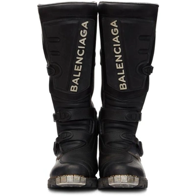 Shop Balenciaga Black High Moto Boots