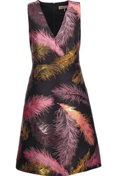 Shop Emilio Pucci Woman Metallic Jacquard Mini Dress Multicolor