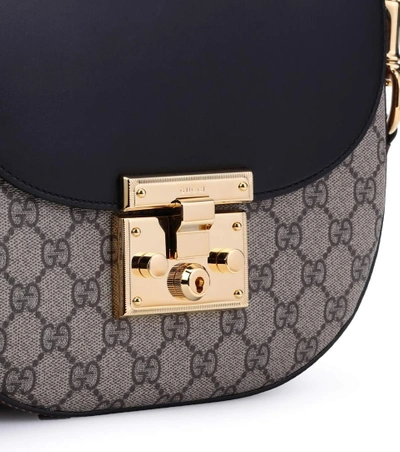 Shop Gucci Padlock Gg Shoulder Bag In Brown
