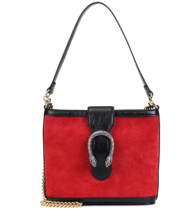 Shop Gucci Dionysus Suede Bucket Bag In Red