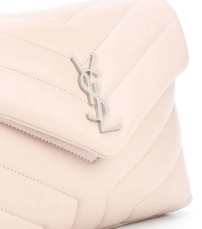 Shop Saint Laurent Toy Loulou Leather Shoulder Bag In Pink