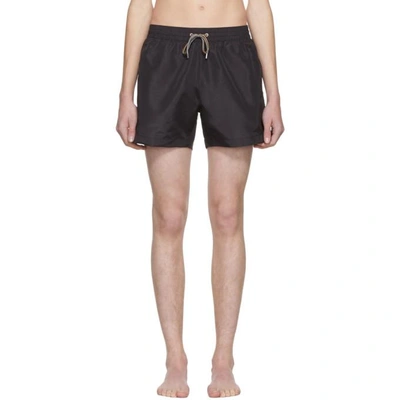 Shop Paul Smith Black Classic Solid Swim Shorts In 79 Black