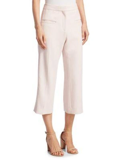 Shop Carven Cropped Tailored Pants In Pastel Pink