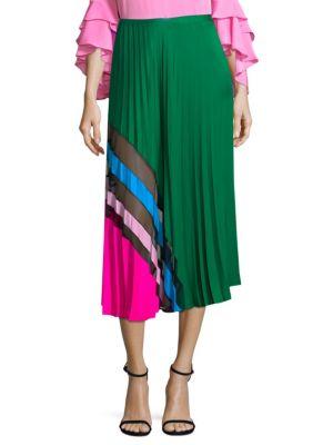 accordion pleated maxi skirt
