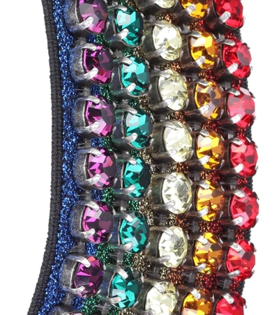 Shop Gucci Embellished Headband In Multicoloured