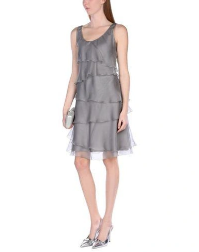 Shop Armani Collezioni Short Dresses In Grey