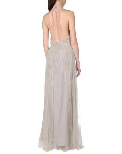 Shop Atos Lombardini Long Dresses In Light Grey