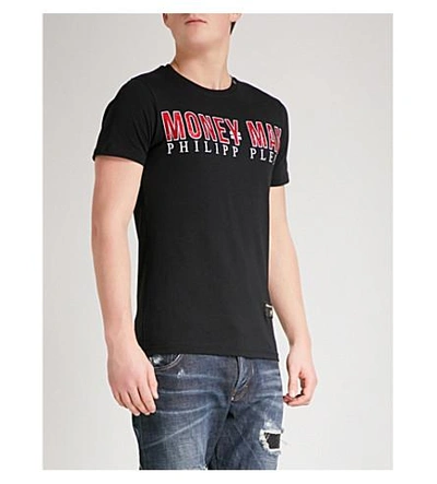 Philipp Plein Money Man Cotton-jersey T-shirt In Blk | ModeSens