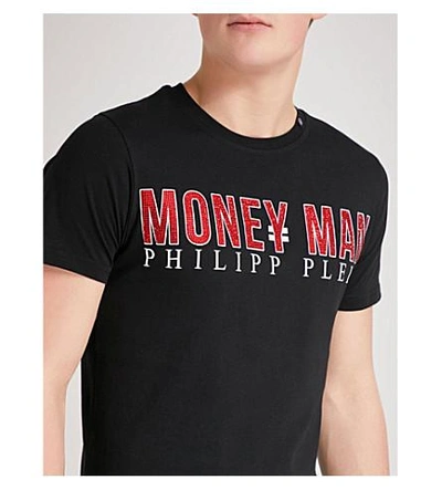 Philipp Plein Money Man Cotton-jersey T-shirt In Blk | ModeSens