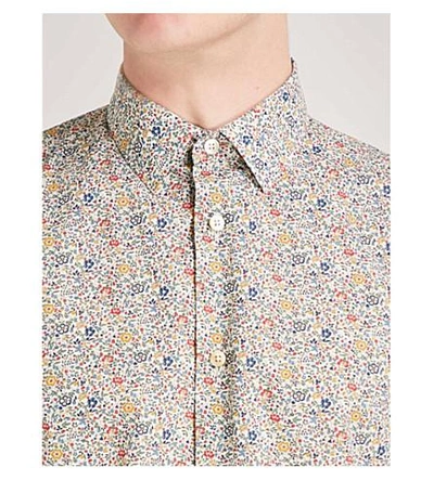 Shop Paul Smith Paisley-print Soho-fit Cotton Shirt In White