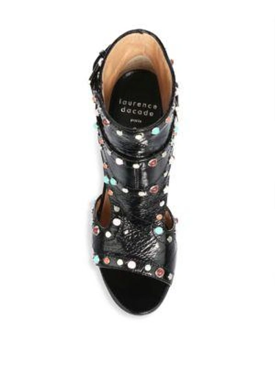 Shop Laurence Dacade Rush Studded Leather Sandals In Black
