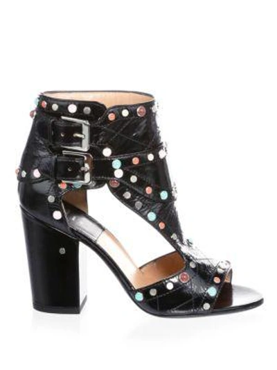 Shop Laurence Dacade Rush Studded Leather Sandals In Black