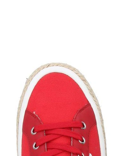 Shop Dolce & Gabbana Man Sneakers Red Size 9 Textile Fibers, Leather, String