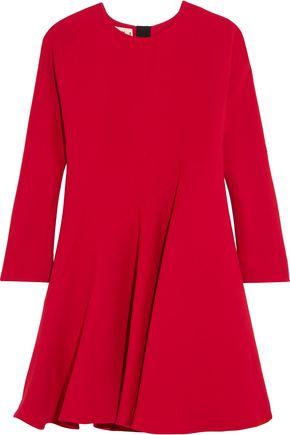 Marni Woman Silk And Wool-blend Dress Red | ModeSens