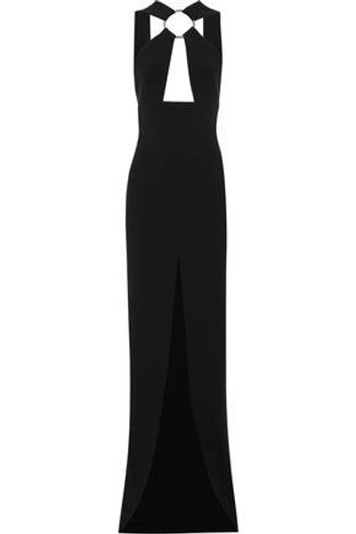 Solace London Woman Kali Cutout Crepe Gown Black | ModeSens