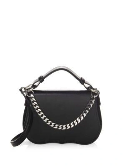 Shop Calvin Klein 205w39nyc Small Leather Shoulder Bag In Black