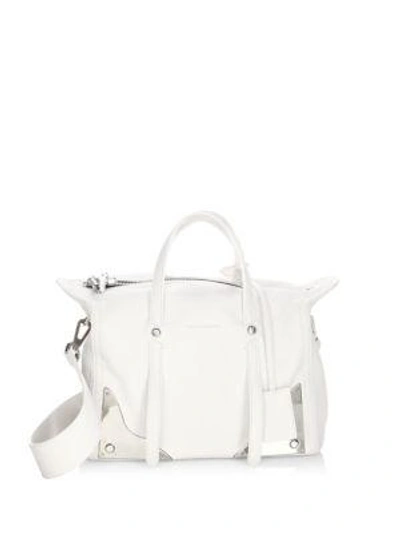 Shop Calvin Klein 205w39nyc Small Pebbled Leather Crossbody Bag In White