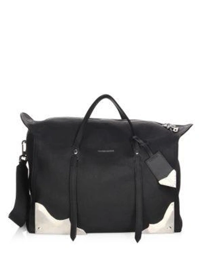 Shop Calvin Klein 205w39nyc Pebbled Leather Tote In Black