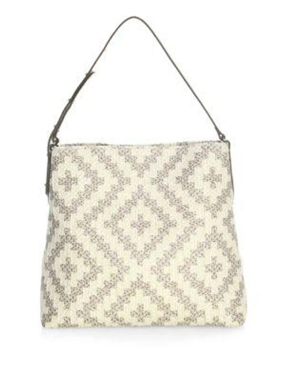 Shop Eric Javits Squishee Up Woven Tote In Taupe