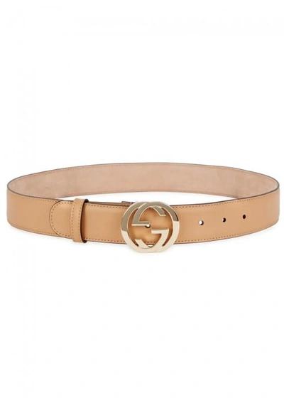 Shop Gucci Gg Brown Leather Belt