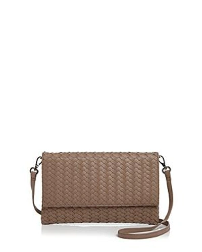 Shop Deux Lux Baxter Woven Clutch In Mauve/gunmetal