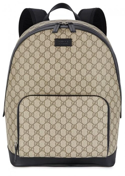 Shop Gucci Gg Supreme Monogrammed Backpack In Beige
