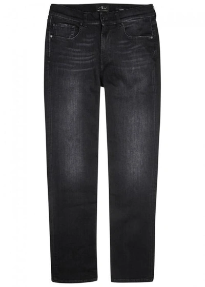 Shop 7 For All Mankind Slimmy Luxe Performance Black Jeans