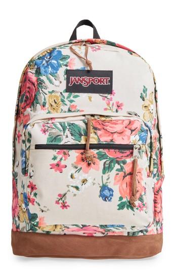 jansport backpack in beige