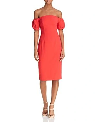 Shop Black Halo Arden Off-the-shoulder Dress- 100% Exclusive In Chic Red