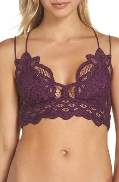 Shop Free People Intimately Fp Adella Longline Bralette In Mulberry