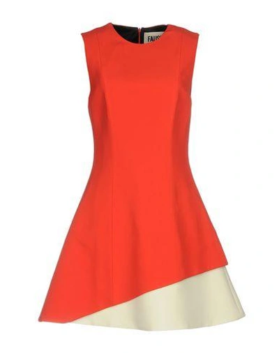 Shop Fausto Puglisi Short Dress In Red