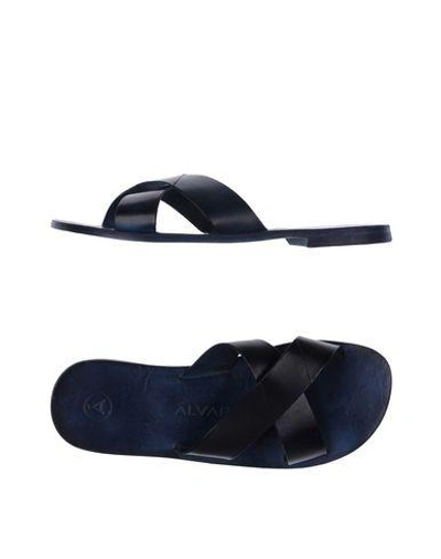 Shop Álvaro González Sandals In Dark Blue
