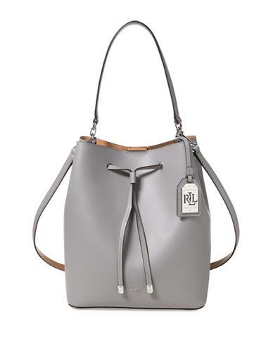 ralph lauren leather bucket bag