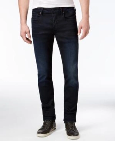 Shop G-star Raw 3301 Men's Slim-fit Stretch Jeans In Dark Aged