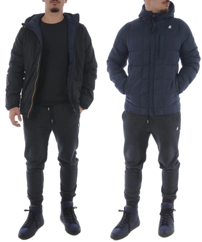K-way Amede Thermo Stretch Double Reversible Jacket In Nero-blu | ModeSens