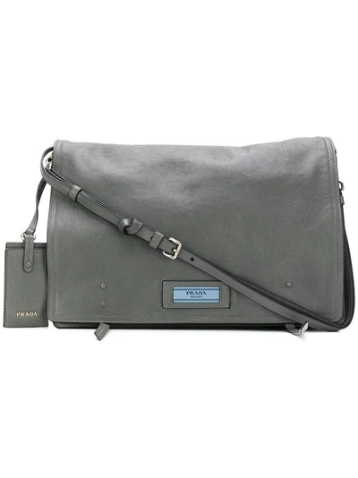 Shop Prada Etiquette Shoulder Bag - Grey