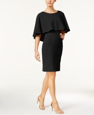 calvin klein popover cape dress