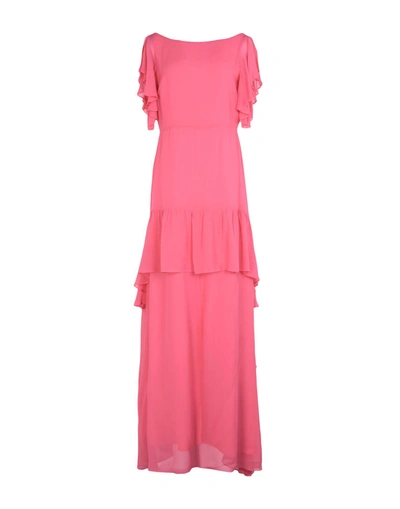 Shop Pinko Long Dresses In Fuchsia