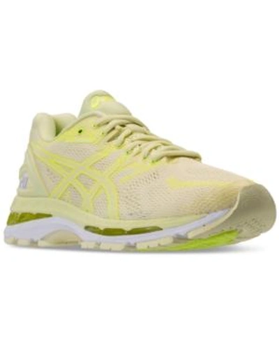 Shop Asics Women's Gel-nimbus 20 Running Sneakers From Finish Line In Limelight/limelight/safet