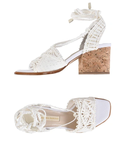 Shop Paloma Barceló Sandals In White