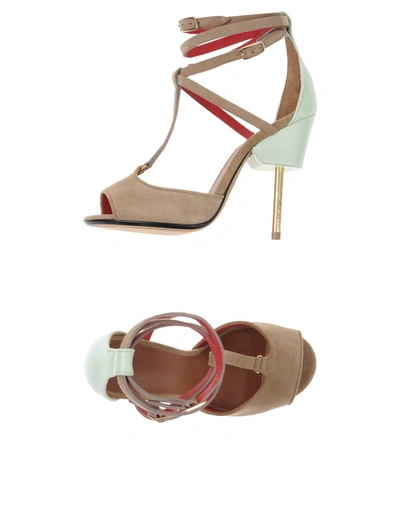 Shop Givenchy Sandals In Khaki