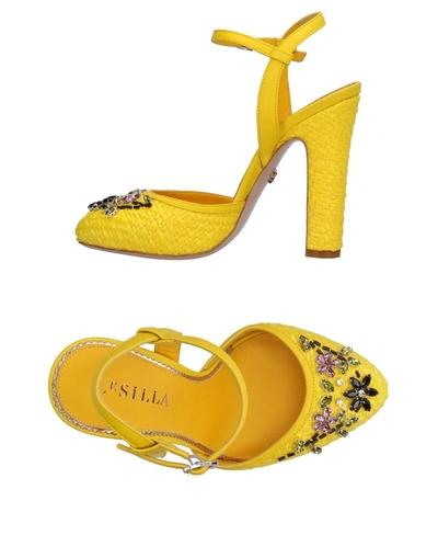 Shop Le Silla Pump In Yellow