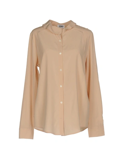 Shop Sonia By Sonia Rykiel Solid Color Shirts & Blouses In Light Pink