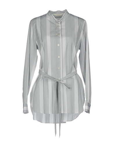 Shop Guglielminotti Woman Shirt Grey Size 8 Cotton