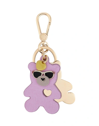 Shop Furla Key Ring In Lilac